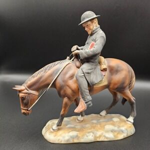 1979 The Circuit Preacher Porcelain Figurine Man on Horse Riding Book